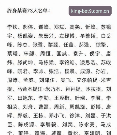 BET9开户安全吗 解读足协第三批禁足名单实用指南:从BET9中文版首页看中国足球反腐风暴